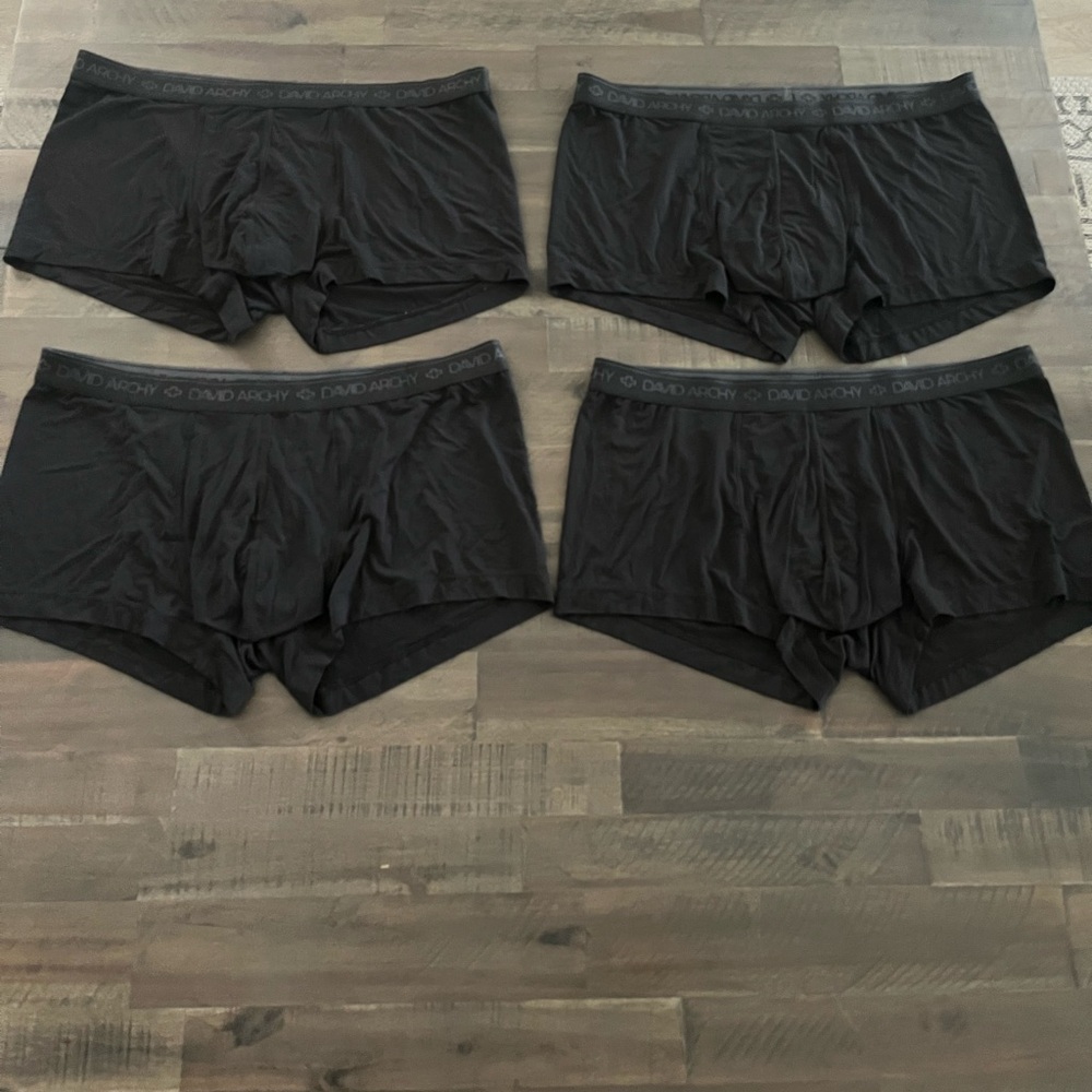 DAVID ARCHY DUAL POUCH BOXER BRIEFS 4 PAIRS